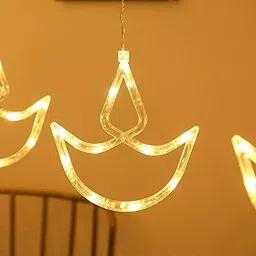 GTS Occasional Diya curtains LED String Lights (Set of 12) image 4