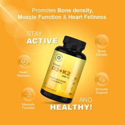CureForever Vitamin D3 + K2MK7 Tablet - 60 Tablets image 3