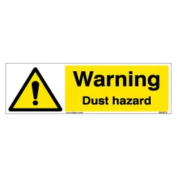 SUNSIGNS Warning Dust Hazard Signages Size 300x100 mm HP Print + Vinyl + Sun Board, SN0072-image-49