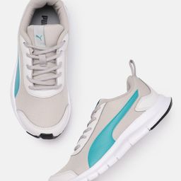 Puma Women Beige & Turquoise Blue Pacific Maze Colourblocked Sneakers-image-76