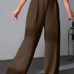 BROADSTAR Women Smart High-Rise Easy Wash Pleated Trousers-picture-26