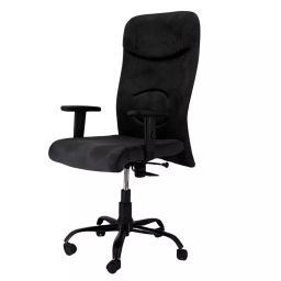 zidle Titan Adjustable Revolving Arm Office Chair Synthetic Fiber & Foam 83.82x66 cm Black for Study & Home Office-13