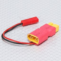 SafeConnect XT-60 Connector Pair with JST Male Connector In-line Power Adapter Lead image 2