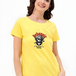 SZN Women Graphic Printed Round Neck Pure Cotton T-shirt-image-66
