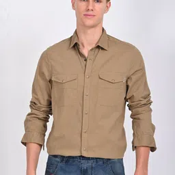 POE Men Smart Slim Fit Opaque Casual Shirt-image-90