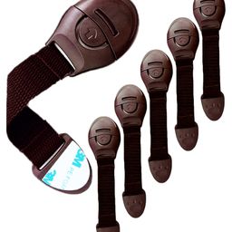 KidDough Furniture Safety Locks Pack of 6 - Brown-picture-20
