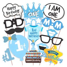 Wobbox Birthday Party Props Happy Birthday Decoration Kit Blue -Pack Of 16-image-62