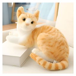 Tickles Cute Cat Soft Stuffed Plush Animal Toy for Kids Baby Girls & Boys Birthday Giftss (Color: Yellow Length 35 cm)-image-64