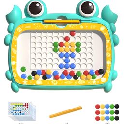 NEGOCIO Crab Magnetic Drawing Board with Pen & Beads Kids Educational Toys- PACK OF 1- COLOR MAY VARY-15