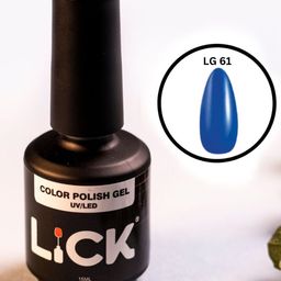 LICK UV/LED Long Lasting Gel Nail Polish - 15 ml - Blue - LG 61-10