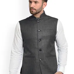 TREEMODA Men Mandarin Collar Nehru Jackets-picture-4