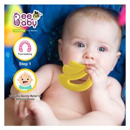 BeeBaby Banana Shape Soft Silicone Teether - Yellow image 2