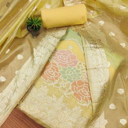 Rangtulika Ethnics Organza Unstitched Dress Material-picture-34