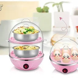 squickle Premium Quality Multi-Function 2 Layer Electric Food and Egg Cooker Boilers & Steamer-Multicolor 1 Egg Cooker (14 Eggs) 5249656 Egg Cooker image 2