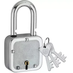 Harrison 65 mm Mild Steel BCP Finish Square & Round with 3 Keys Each Padlock, T-27-0335 (Pack of 3 Pcs) image 2
