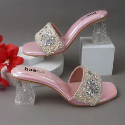 BAESD Women Embellished Block Heel Sandals-picture-7