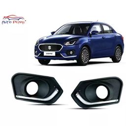 Auto Pearl DRL Indicator with Fog Lamp Cover Compatible For Maruti Suzuki Swift Dzire 2017 (Set of 2) image 2