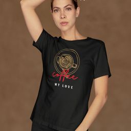 Moda Rapido Women Printed Extended Sleeves Bio Finish Applique T-shirt-picture-33