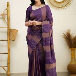 Moda Rapido Woven Design Zari Silk Blend Banarasi Saree-image-8