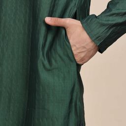 Anouk Men Striped Keyhole Neck Cold-Shoulder Sleeves Kurta-picture-50