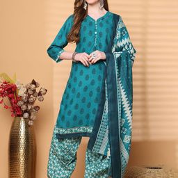 KALINI Women Floral Printed Kurta with Patiala & Dupatta-image-85