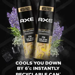 AXE Men Set of 2 Gold Temptation Long Lasting Deodorant Bodyspray - 215 ml each image 5