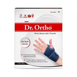 Dr. Ortho Grey Wrist Brace with Thumb DSDRWBWTHB-6