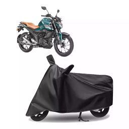 Auto Pearl Polyester Two Wheeler Cover for Yamaha FZ S FI New (Grey)-image-64