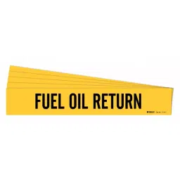 BRADY Pipe Marker Fuel Oil Return Yellow & Black for 2-1/2 to 7-7/8 inch Outer Diameter Pipe, 781XW4 (Pack of 5 Pcs)-image-62