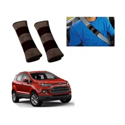 Auto Pearl Seat Belt Cushion (Pack of 2, Brown Black) for - Ecosport-41