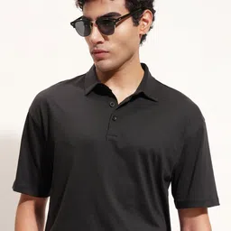 HIGHLANDER Polo Collar Drop-Shoulder Sleeves Relaxed Fit Cotton T-shirt-picture-40