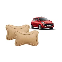 Auto Pearl Beige Dots CV Car Neck Rest Pillow Compatible for Santro 2018-image-16