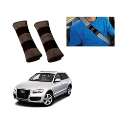 Auto Pearl Seat Belt Cushion (Pack of 2, Brown Black) Compatible for Audi Q3-38