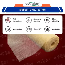 ELYSIAN Mosquito Net Foldable Mesh Yellow 91 cm (3 ft) x 1 m, WI-3FT-1M-PLASTIC-MOS-NET image 2