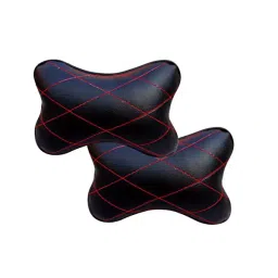 Auto Pearl Neck Rest Cushion for All Cars (Pack of 2, Black)-13