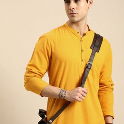 Anouk Men Yellow  Pure Cotton  Kurta-picture-22