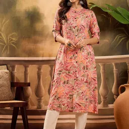 Sangria Women Floral Printed Daily A-Line Kurta-picture-45