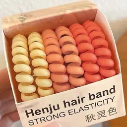 Radhya Accessories Women Candy matte finish 6 pcs Spiral Hairties-52