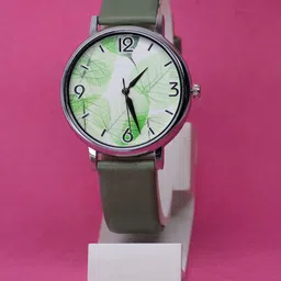 VIRAKTI Women Printed Dial & Leather Straps Analogue Watch F-70-GREEN-P-picture-49