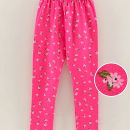 Fido Full Length Leggings Floral Print - Pink-image-3