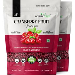 NourishVitals Cranberry Fruit Dried Candy  100% Natural No Added Preservatives Mouth Wateringly Good  -  400 gm-58