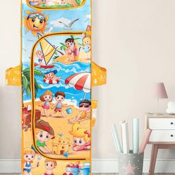 Babyhug Foldable 5 Shelf Almirah With Wheels Beach Theme - Yellow-83