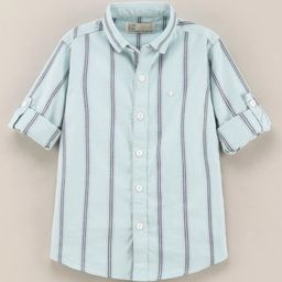 Jash Kids Full Sleeves Cotton Shirt Striped - Blue-image-37