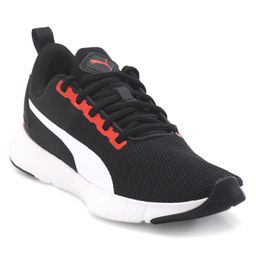 Puma Flyer Runner Jr Casual Shoes With Lace Tie Up Solid- Black White Red-image-90
