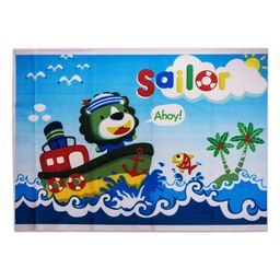 Adore Sailor Printed Insta Dry Baby Water Absorbent Bed Protector Sheet Small - Blue-6