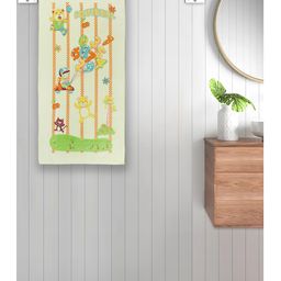 FABINALIV Yellow Cartoon Print Cotton Kids Bath Towel (110X60 cm)-image-11