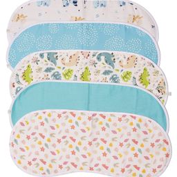 TIDY SLEEP Muslin Burp cloth-Assorted Colours-Pack of 5-12