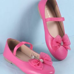Pine Kids Slip On Ballerina with Bow Applique - Pink-image-27