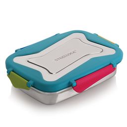 Steellock Smart Stainless Steel Tiffin Lunch Box For Kids and Adults | Airtight & Leakproof | Rectangle Tiffin Box For School & Office With Steel Lid | Romeo 550ml-image-56