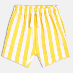 MINI KLUB Cotton Knit Striped Shorts - Yellow & White-picture-25